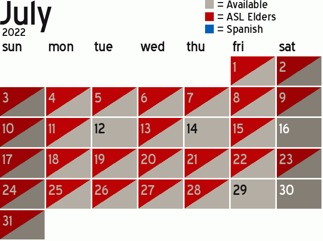 Missionary Dinner Calendar