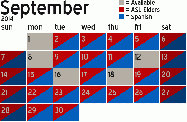 Missionary Dinner Calendar