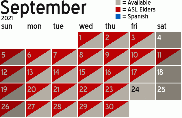 Missionary Dinner Calendar