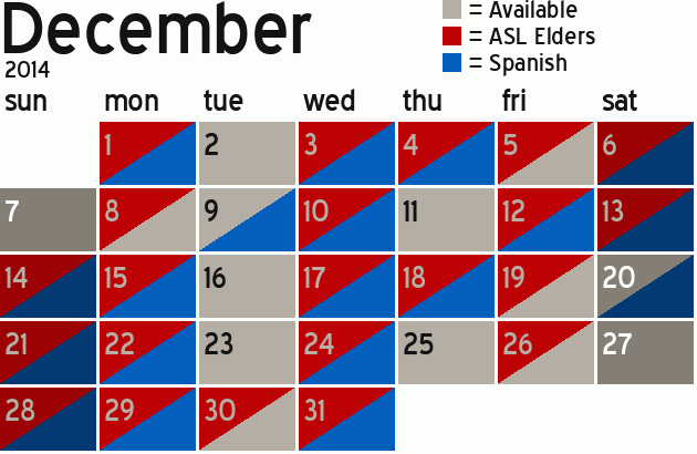 Missionary Dinner Calendar